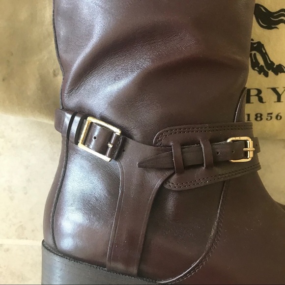 Authentic Burberry leather biker boots 37 6.5 - Picture 5 of 10